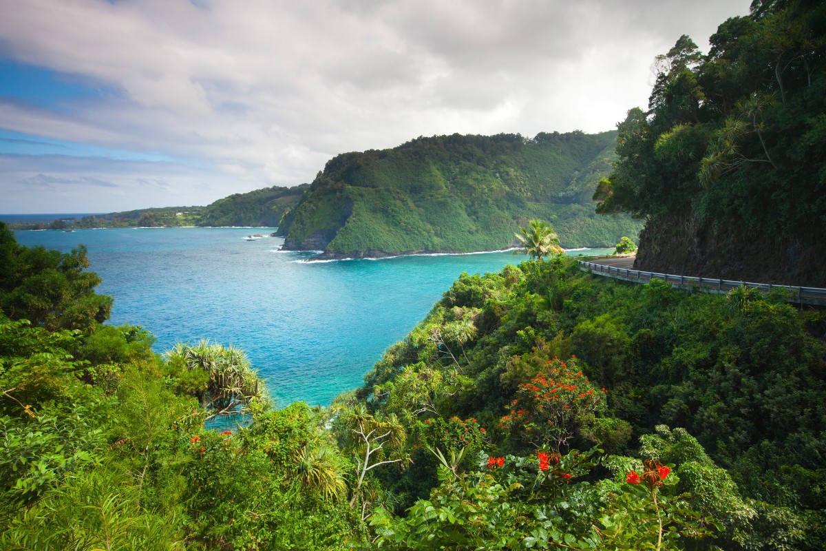 ocean view over the mountains