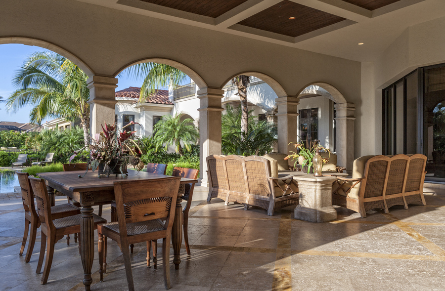 Beautiful lanai at an estate home